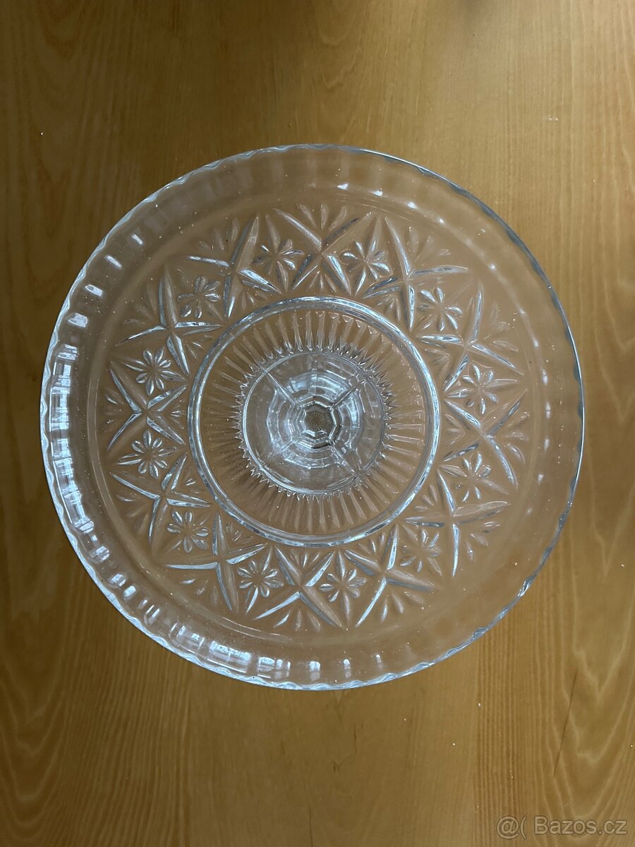 Starožitný skleněný stojan