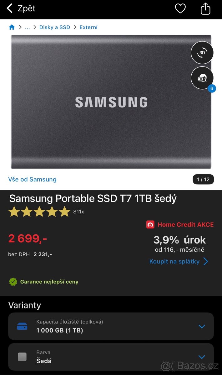 SSD disk Samsung 1tb