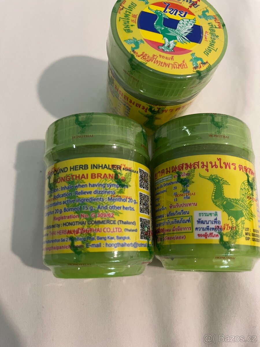 Thajský inhalátor Hong Thai 3 ks