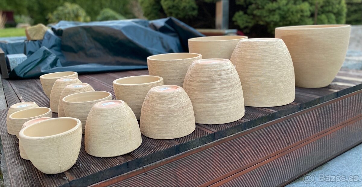 Keramik Obal na květináč, nové, komplet 16 ks