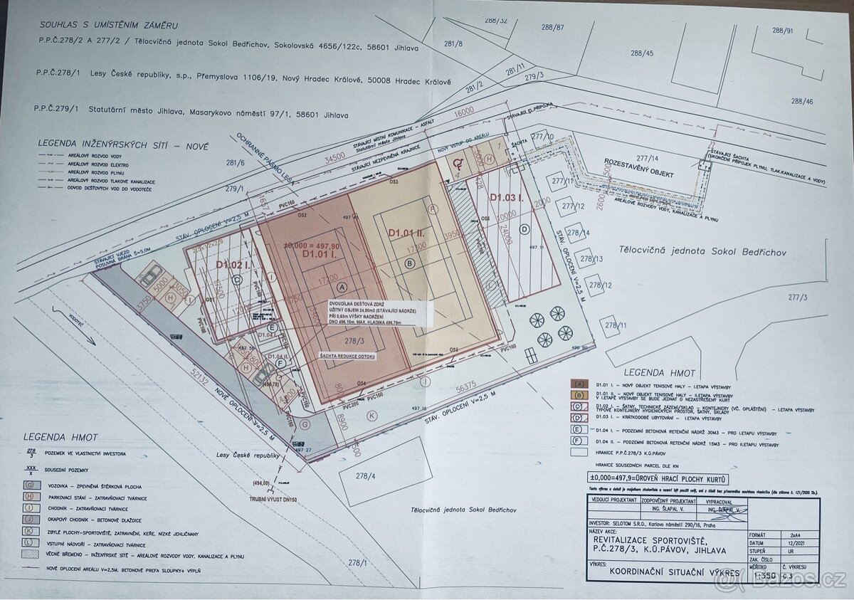 Komerč. pozemek 3142m²-Sport Tenis Hala Penzion …