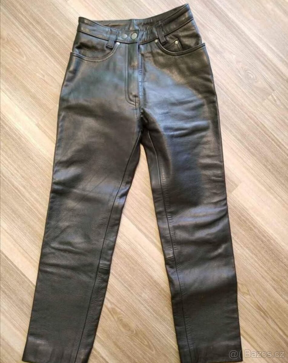 Kožený kalhoty.Zn-Polo.Vel-34.