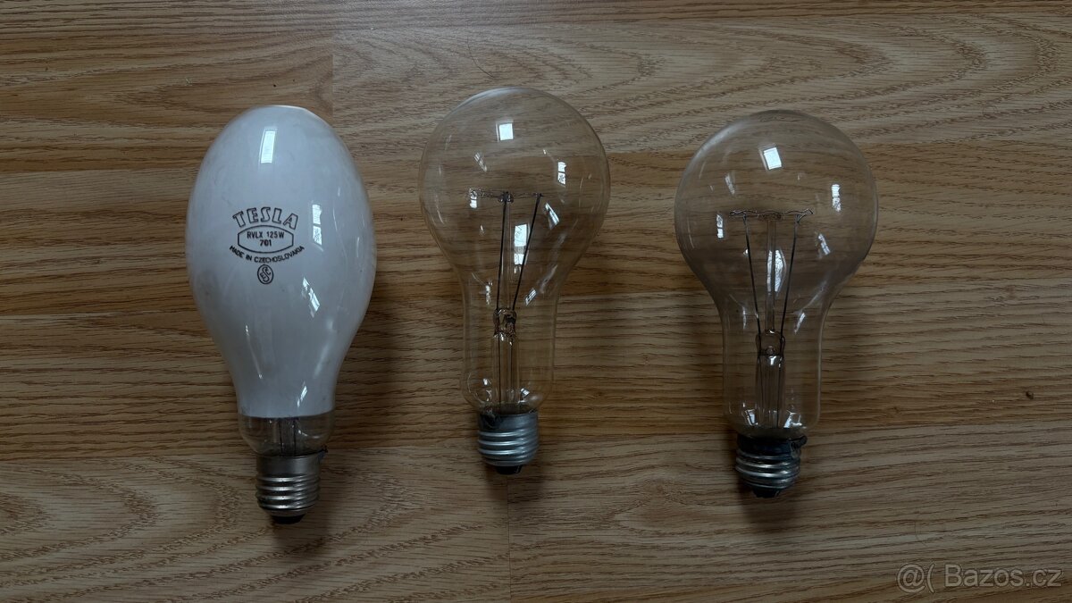 Výbojky RVLX 125W a Žárovky 200W Tesla