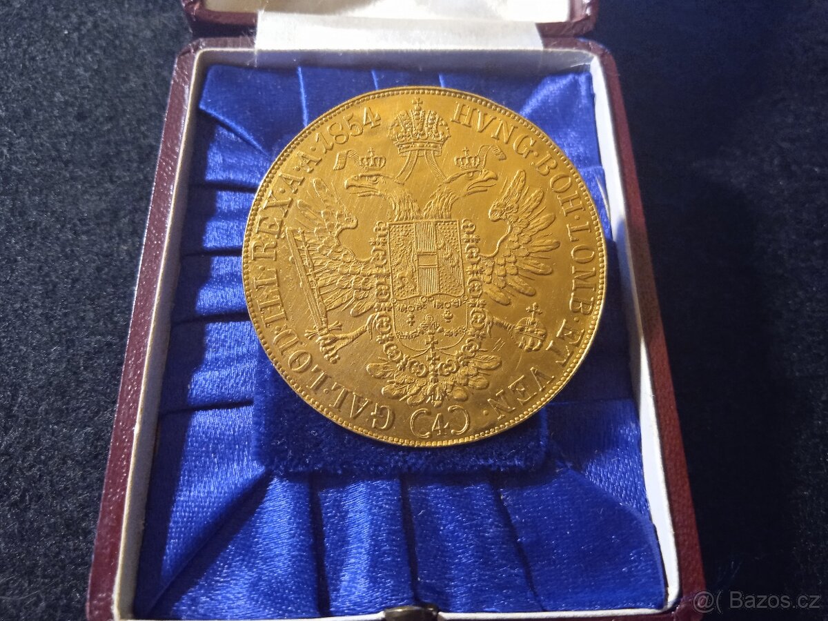 4 Dukát 1854 A.-NEJVZÁCNĚJŠÍ PRVNÍ ROČNÍK-RR.