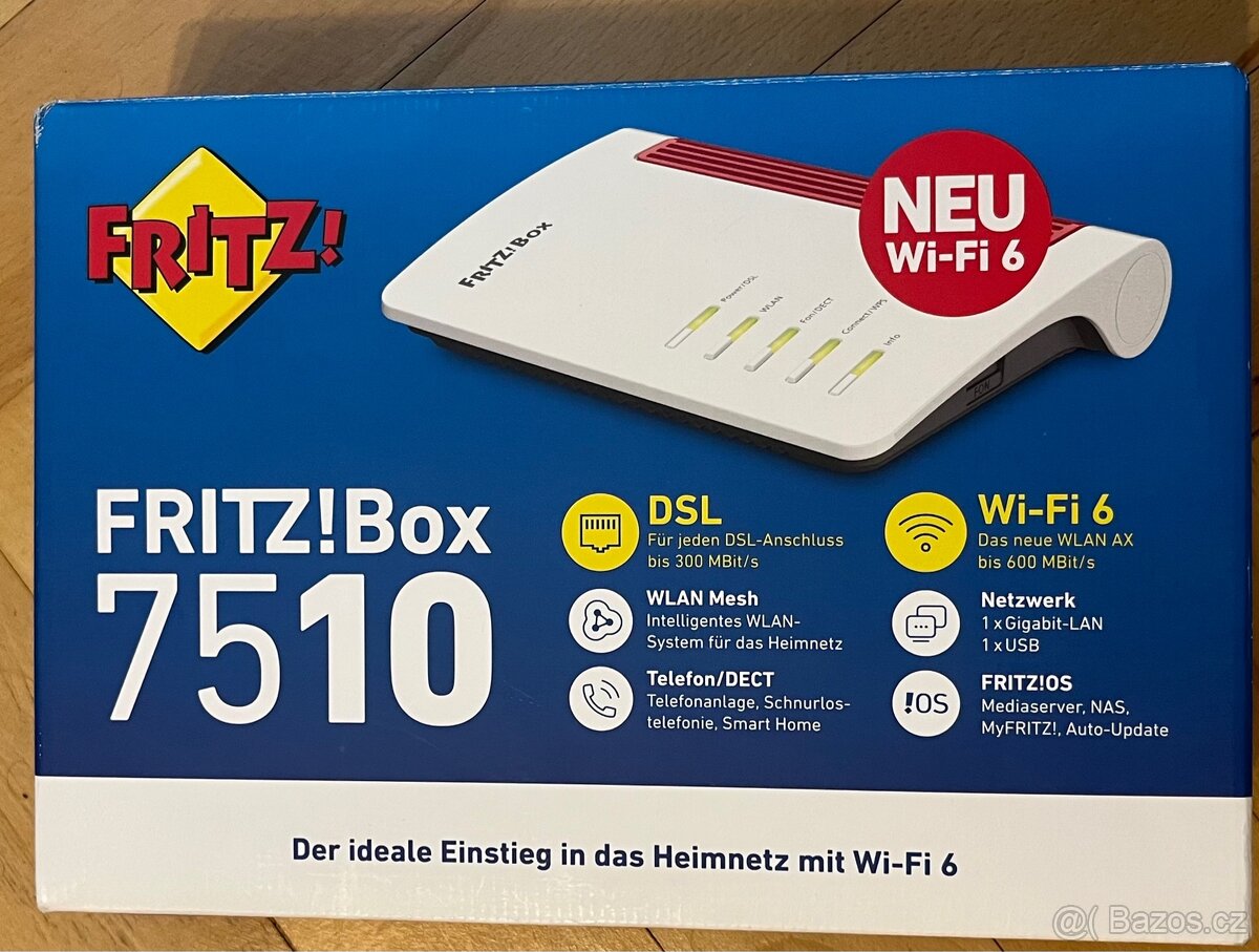 Router wifi Fritz 7510 modem