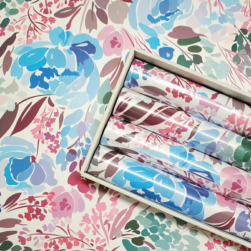 Tapeta vzor Květinový motiv v živých barvách