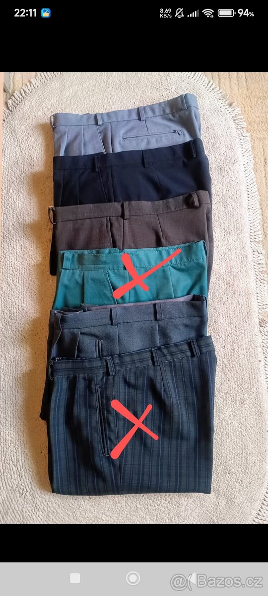 Pánské společenské kalhoty. Zánovní Nevyužité