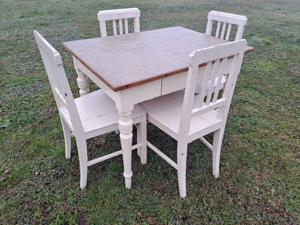 selský stůl a židle - na chalupu