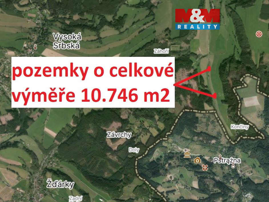 Prodej louky, 10746 m², Machov