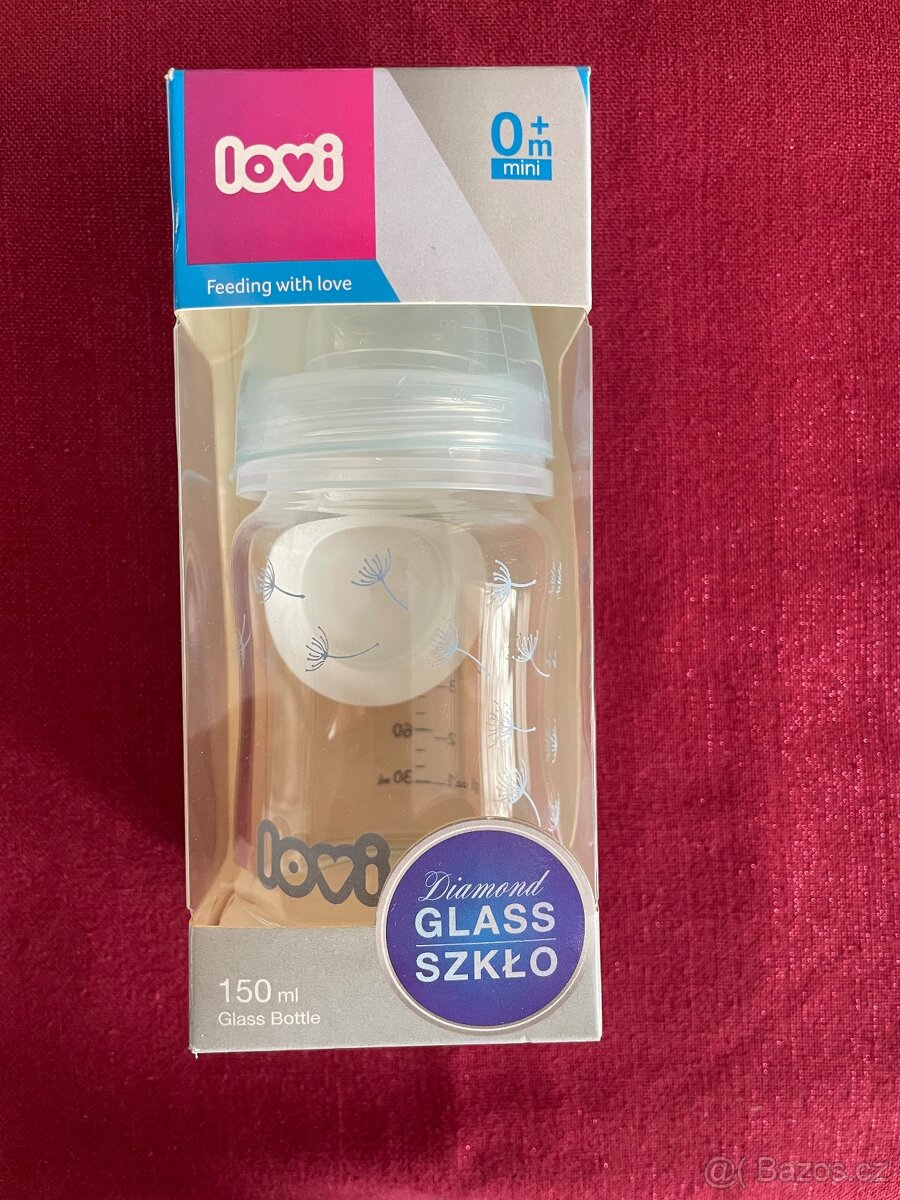 Kojenecká lahvička skleněná