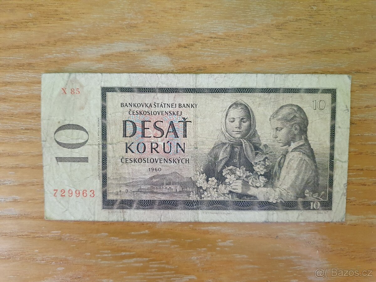Stará bankovka rok 1960