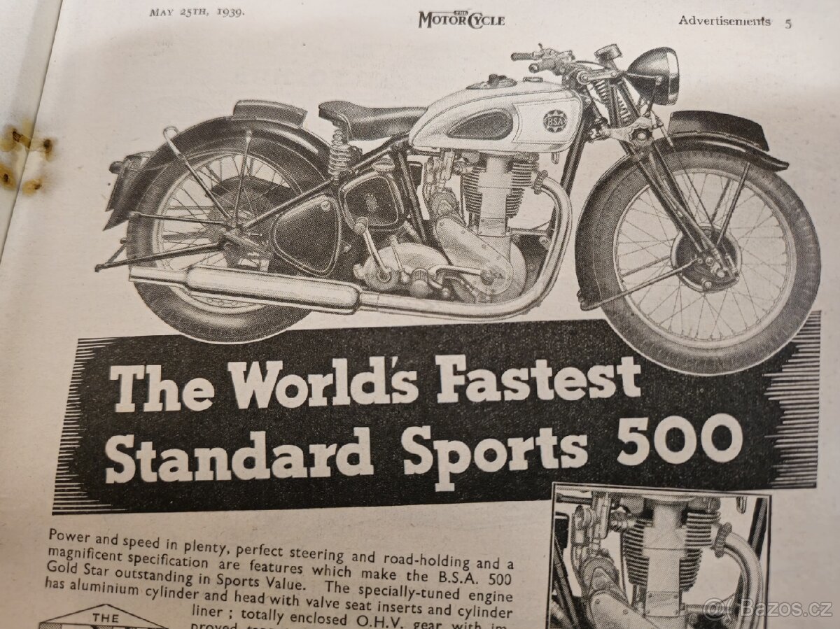 BSA goldstar 500 ohv 1939..