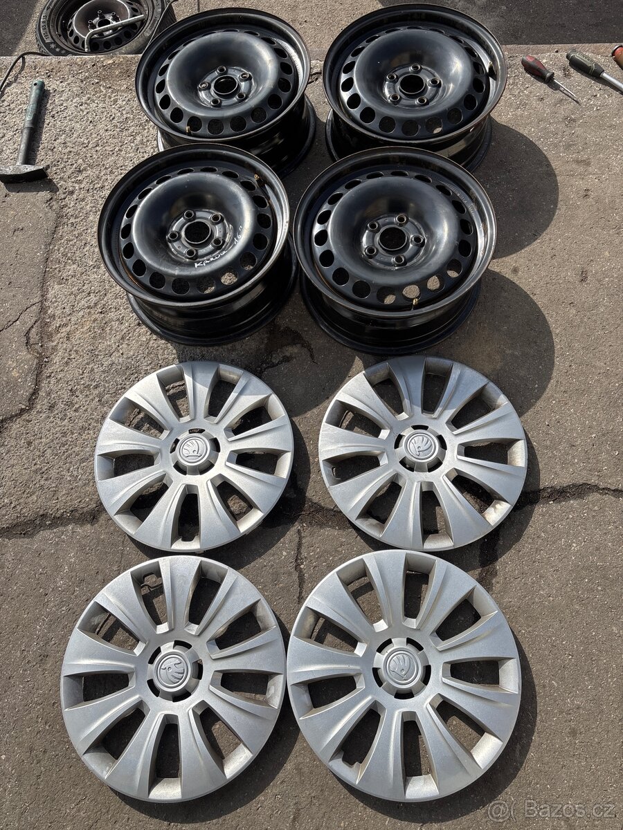 Škoda karoq plechové disky 16 plus poklice