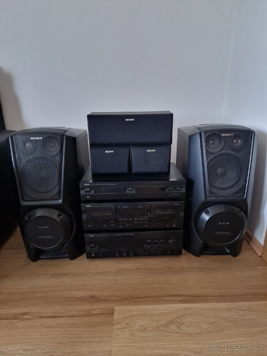 Hi-Fi Stereo sestava Yamaha + Sony repro