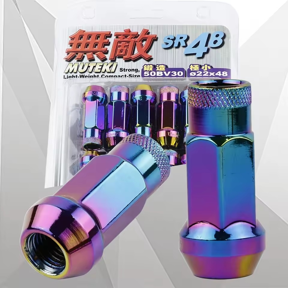 Ocelové matice Muteki SR48 M12x1.25 - Neo Chrome