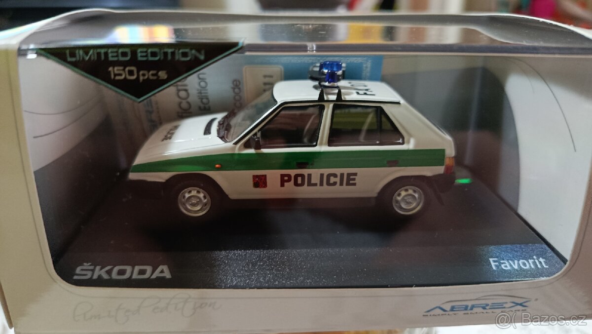 Škoda Favorit 136L Policie prototyp #2 Abrex 1:43 107/150ks