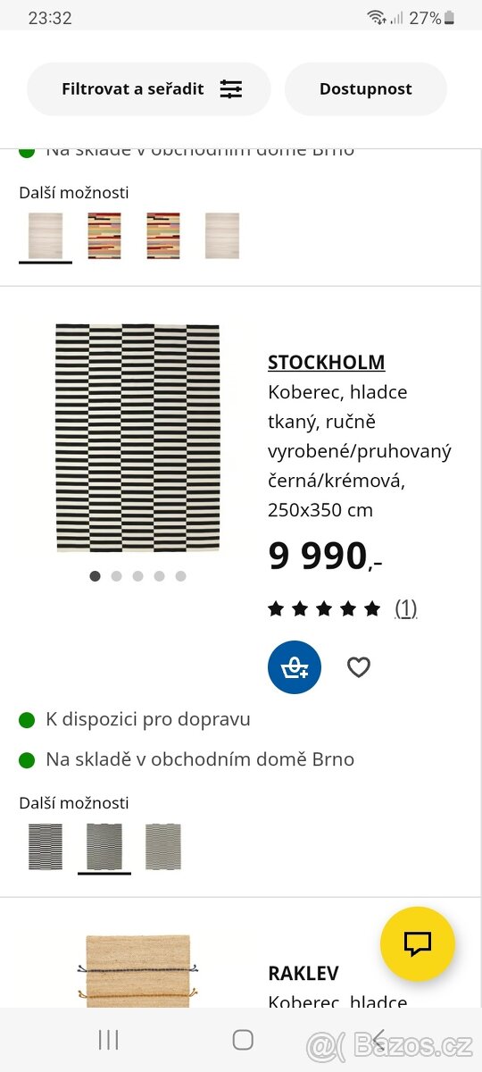 Koberec Ikea Stockholm