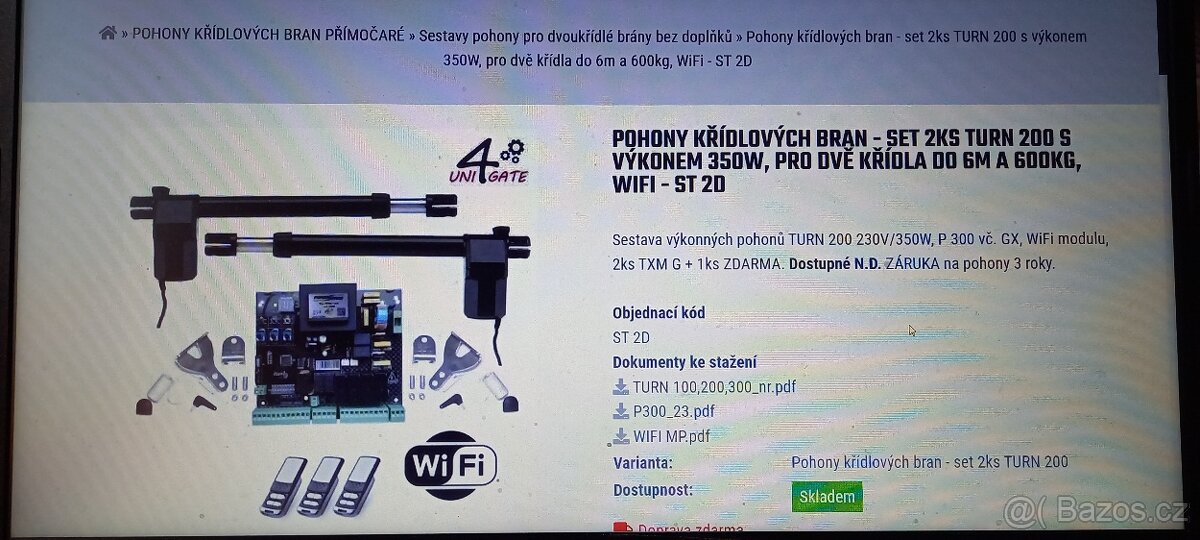 Pohon křídlové brány - set