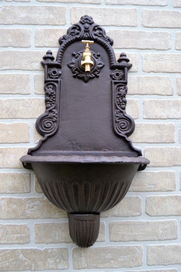 Litinová výlevka - umyvadlo 65 cm - hnědé