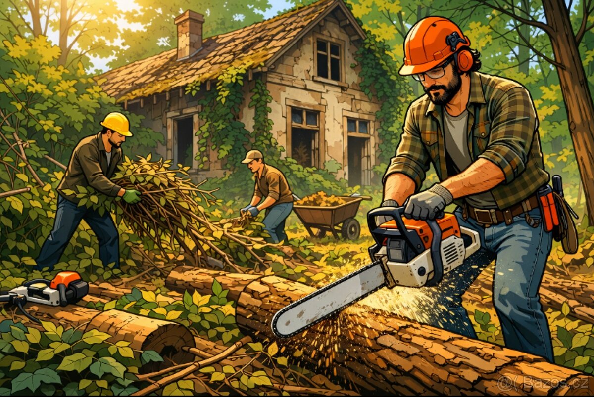 Nabídka vyklízení, kácení, sekání