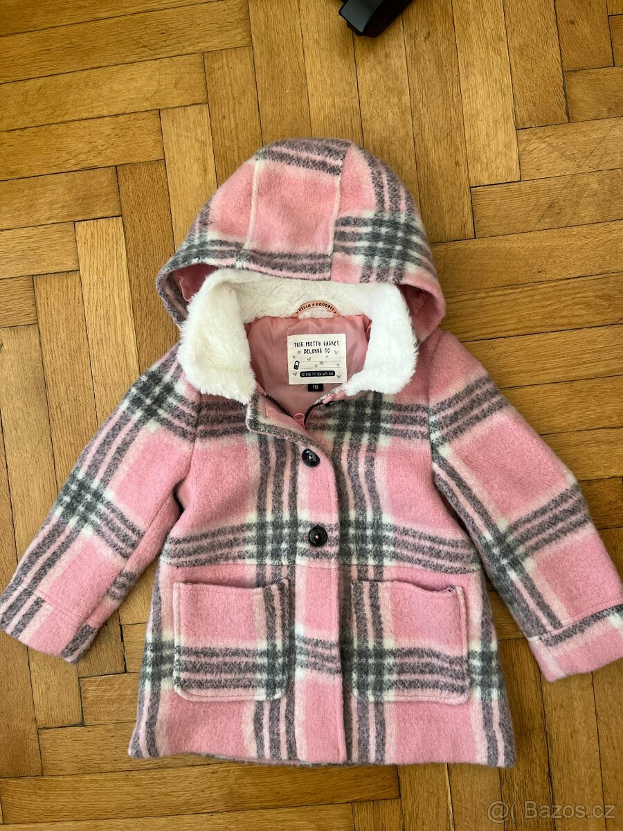 Dětský růžový kabátek vel. 104-110