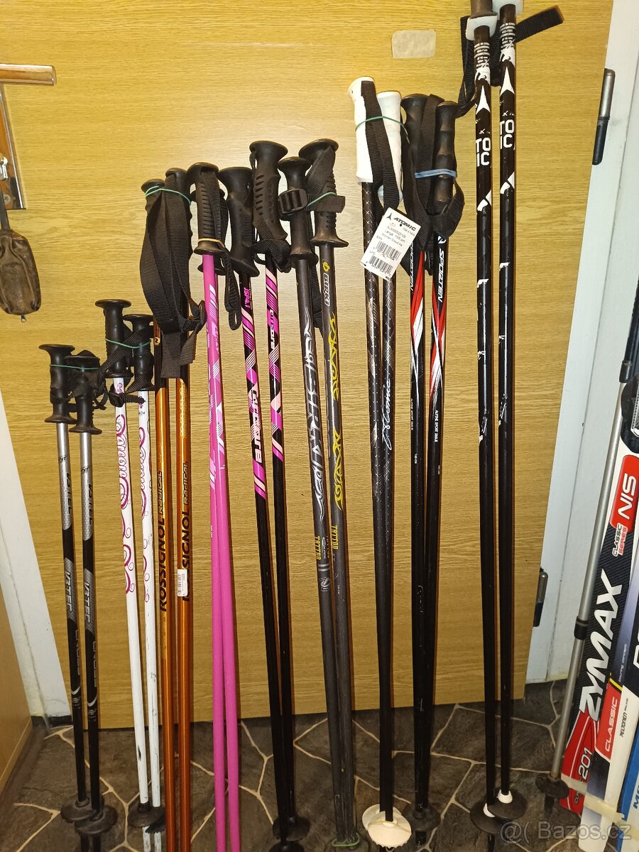 Lyžařské hole 75 , 80, 100 a 125 cm