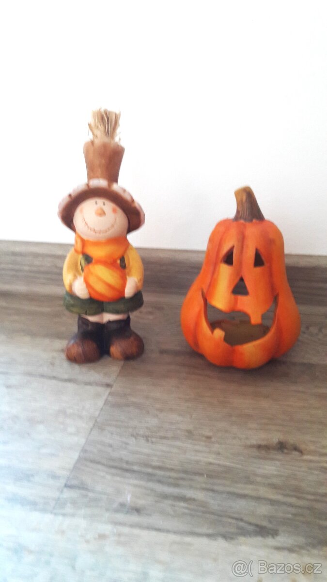 podzimní dekorace,skřítek,lucerna,dýně,Halloween