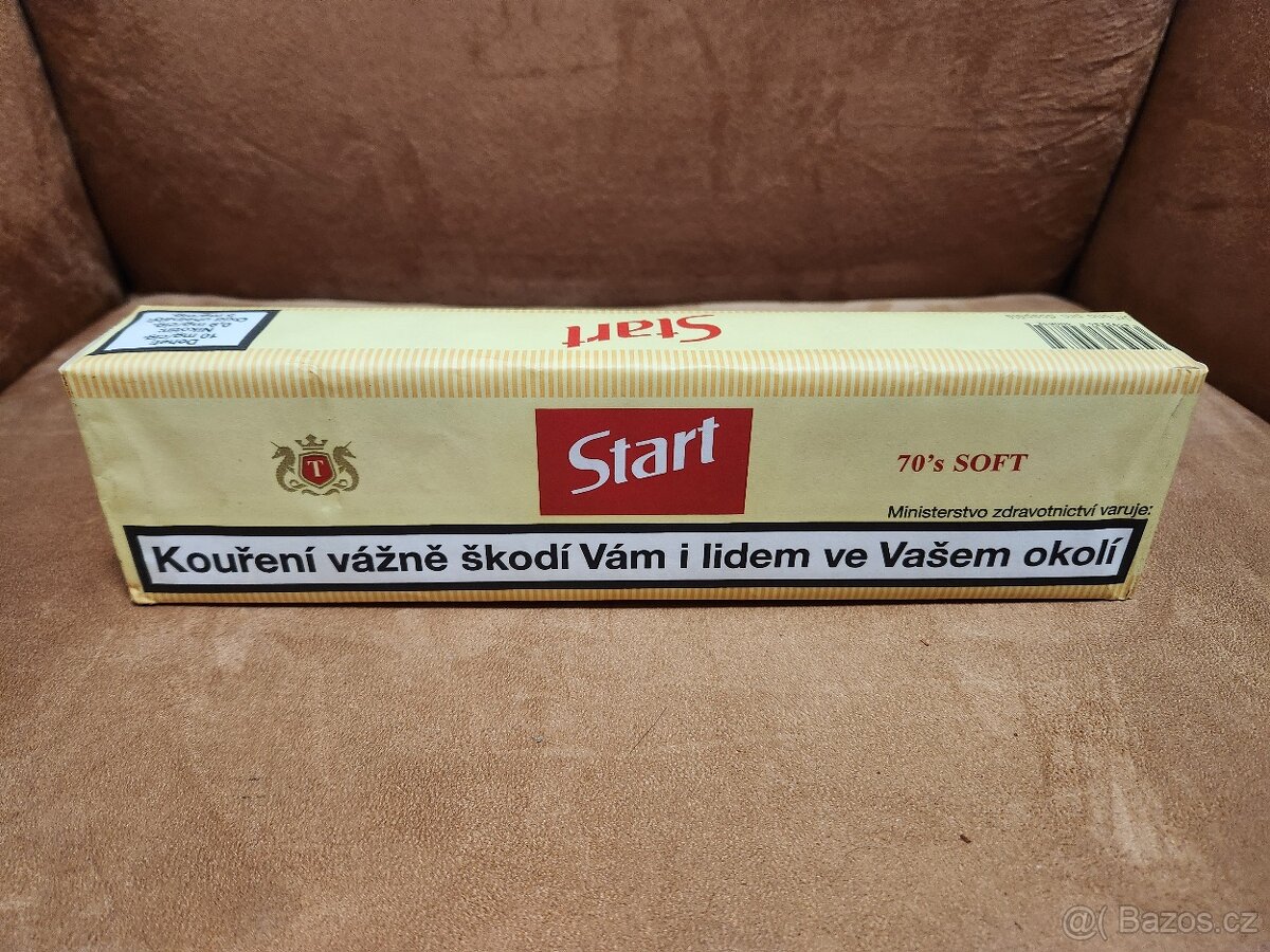Retro kartón cigaret ŽLUTÉ START, 10 ks