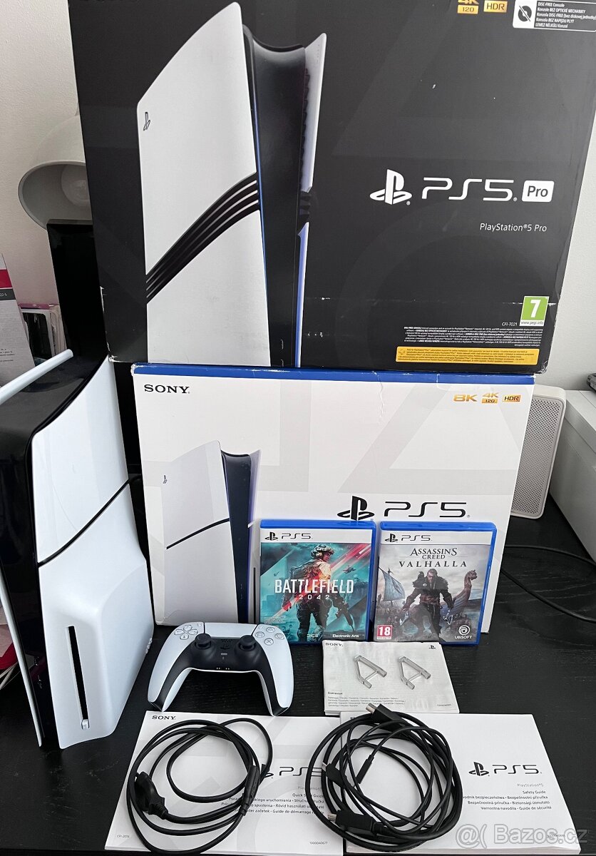 PS5 1TB Slim s mechanikou + hry Super stav