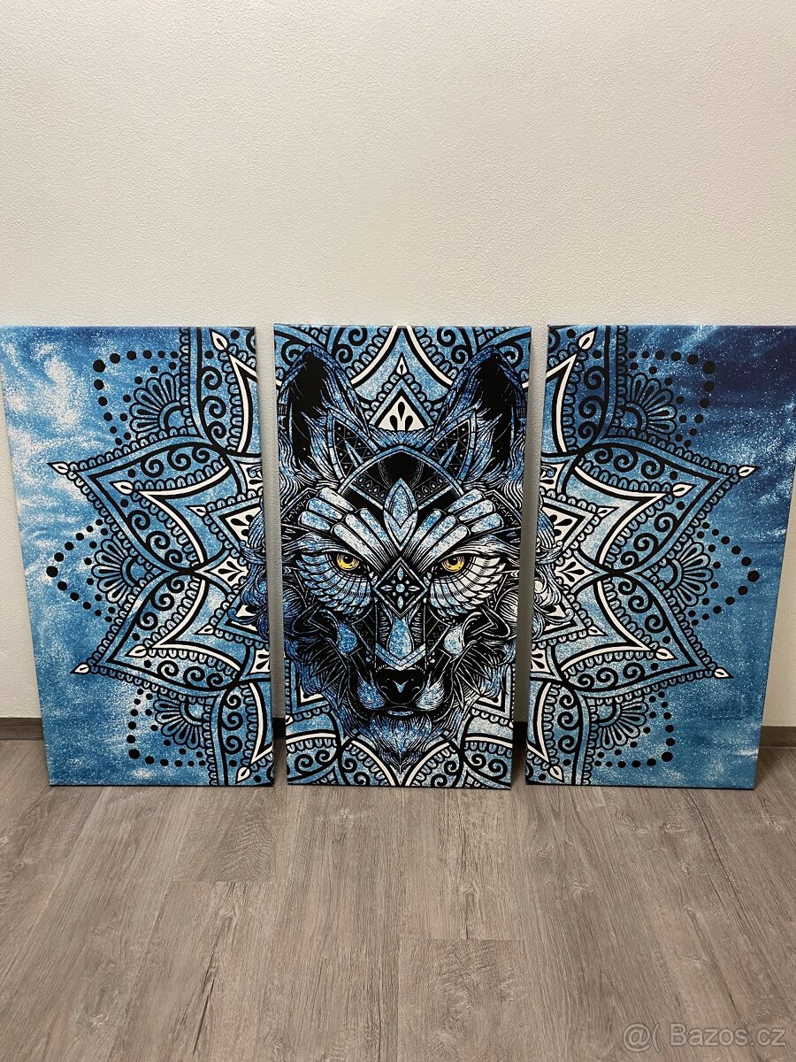 Obraz Energetický Vlk Mandala