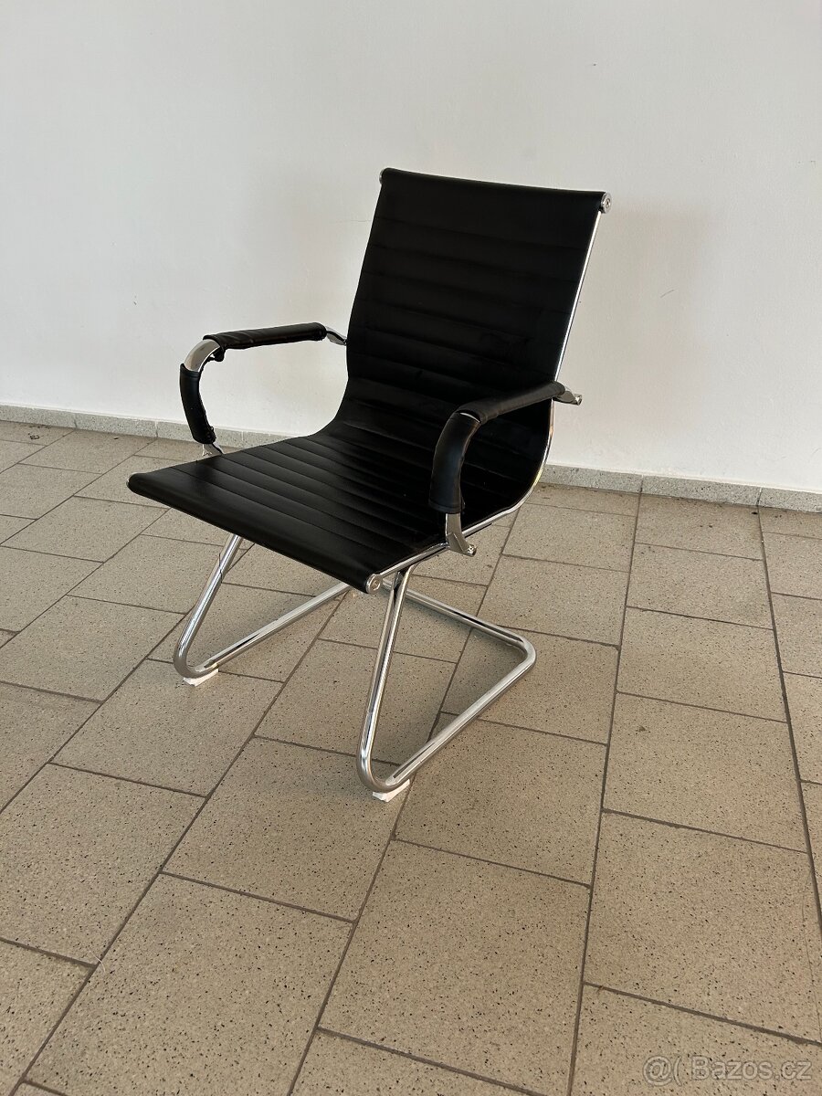 Konferenční/kancelářská židle, černá, 1 ks