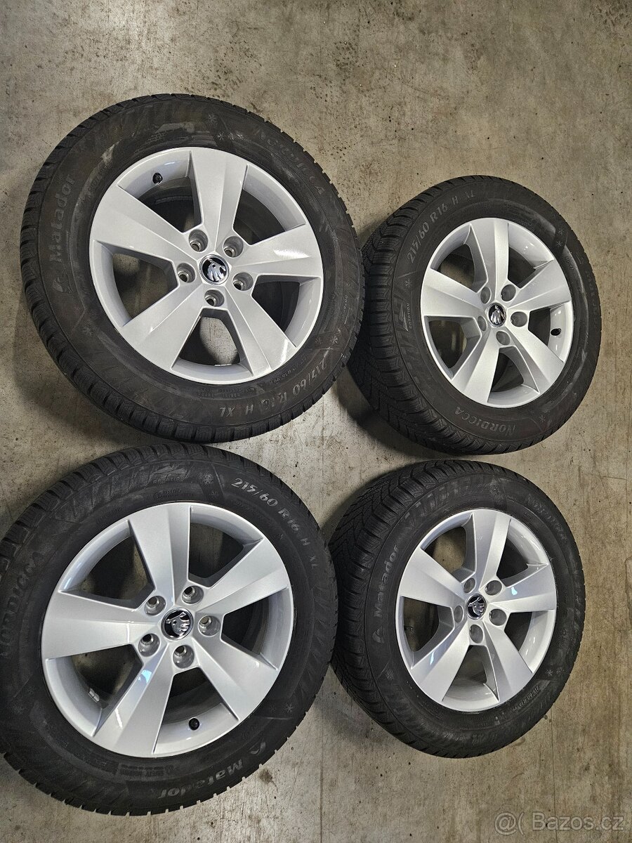 Zimní kompletní Al kola Škoda Superb III Orion