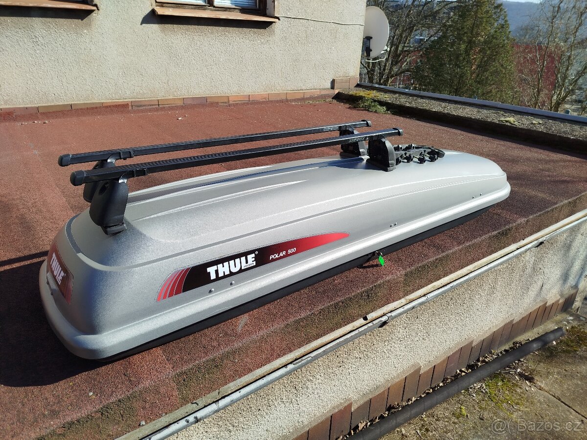 Prodán střešní box Thule Polar 500+střešní nosič Mont Blanc