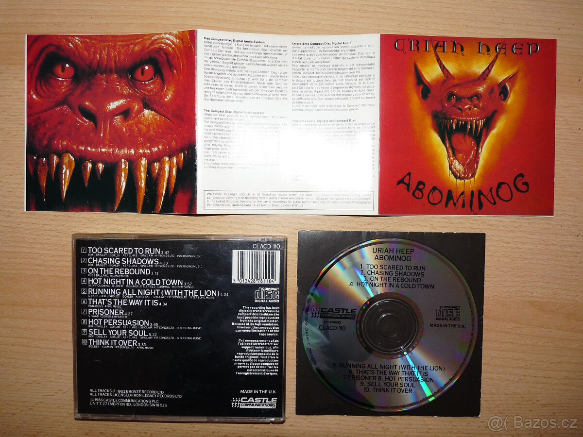 prodám CD URIAH HEEP-Abominog 1982/86 Castle Communications