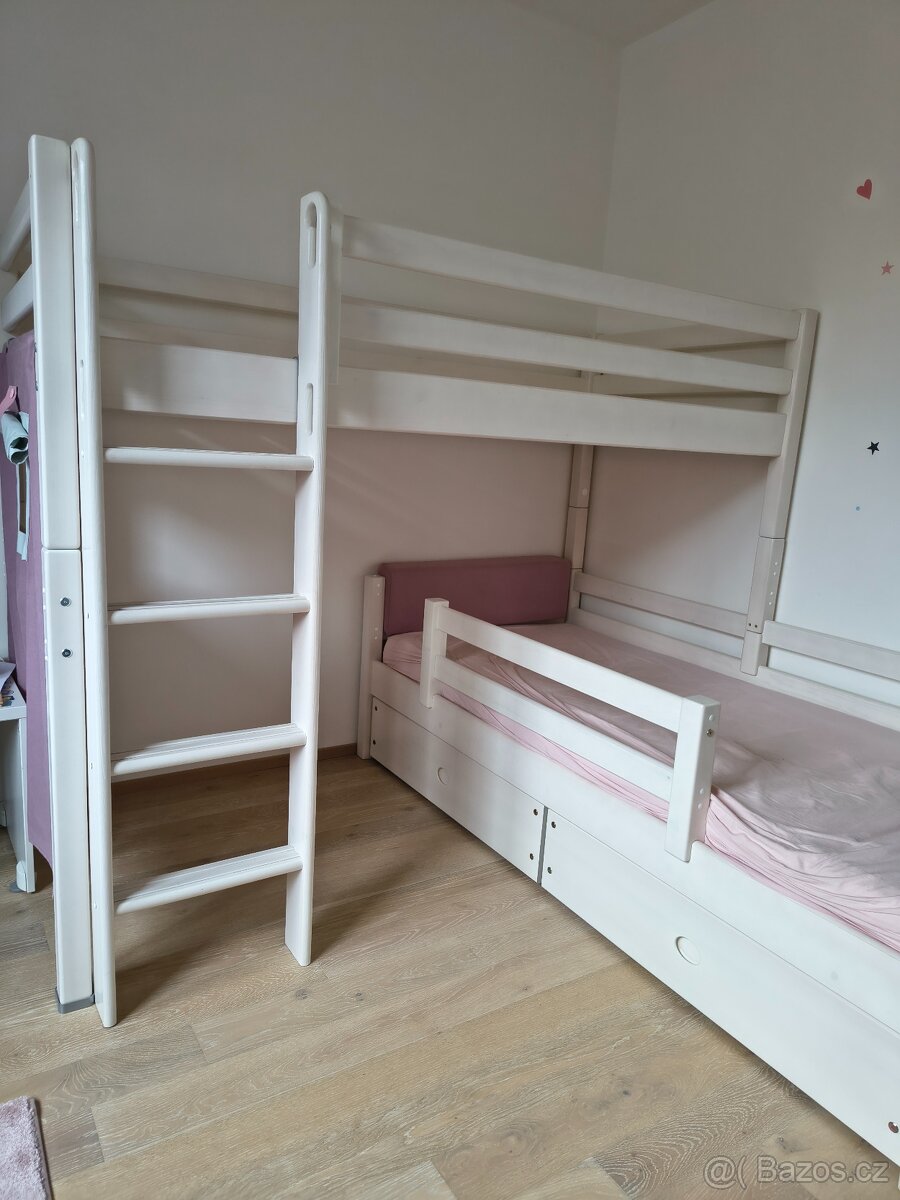 Domestav zvyšující prvky pro postel Domino elko, smrk, bílá