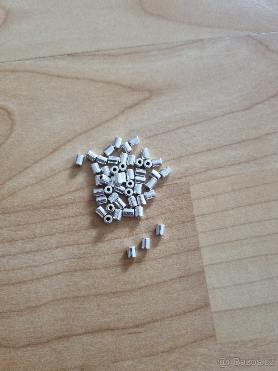Kovové korálky - tunel hladký - 50 ks