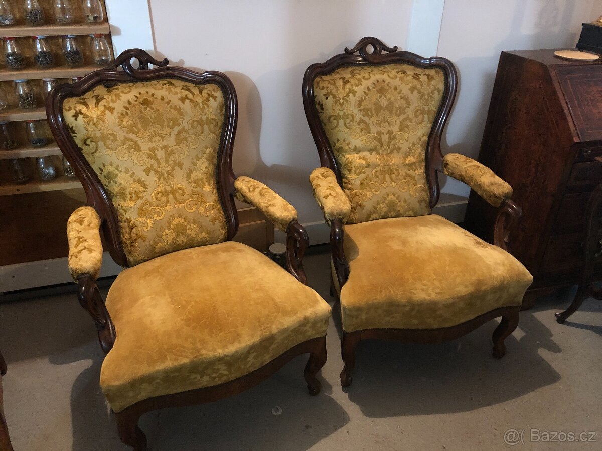 Starožitná čalouněná křesla