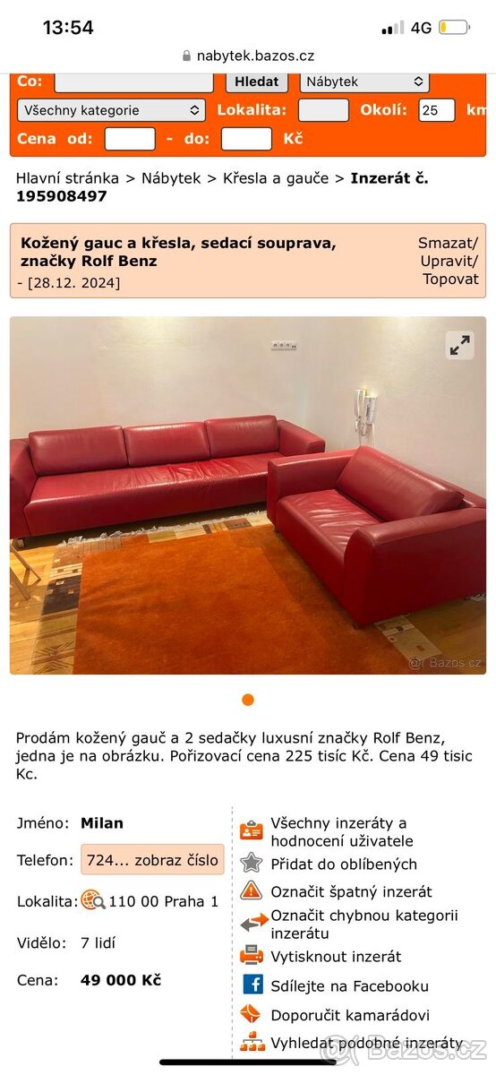 wittmann sedací souprava