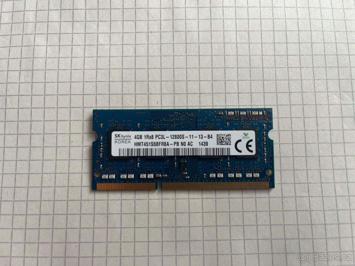 Paměť do notebooku DDR3 4Gb