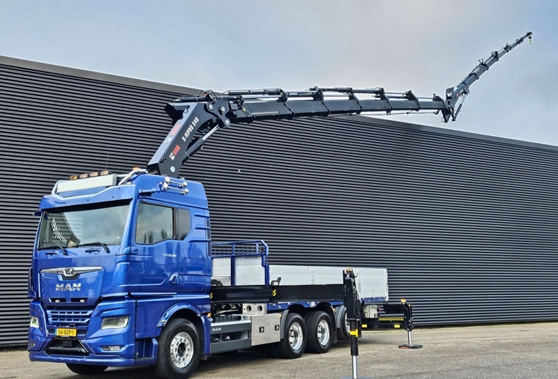 MAN TGX 35.580 BL - 8x4 – Valník + HR-HIAB 54 t/m + JIB – EU
