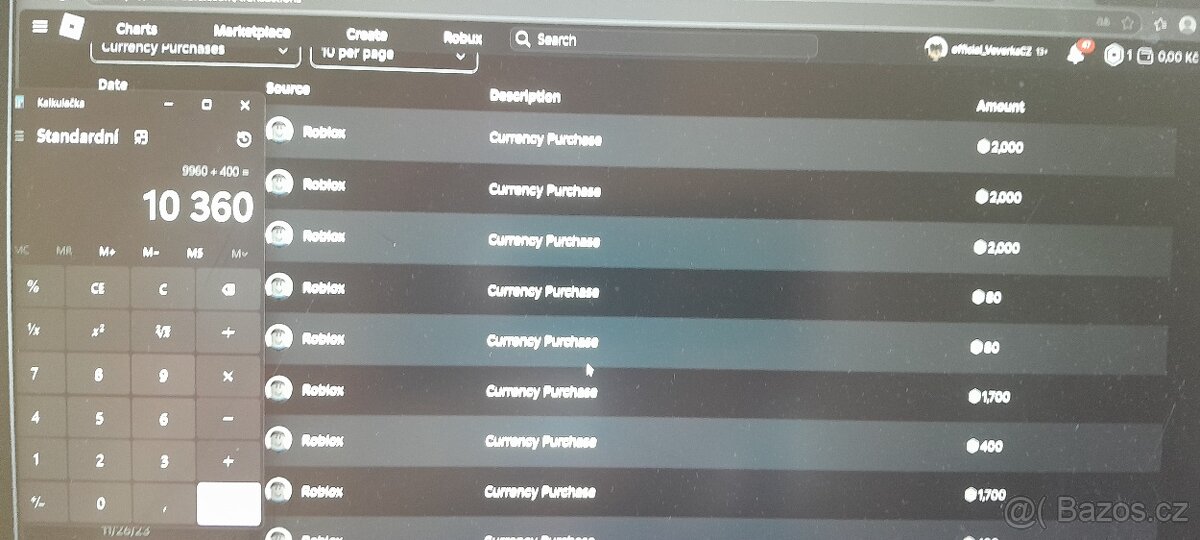 Vyměním roblox účet za roblox účet čtěte popisek