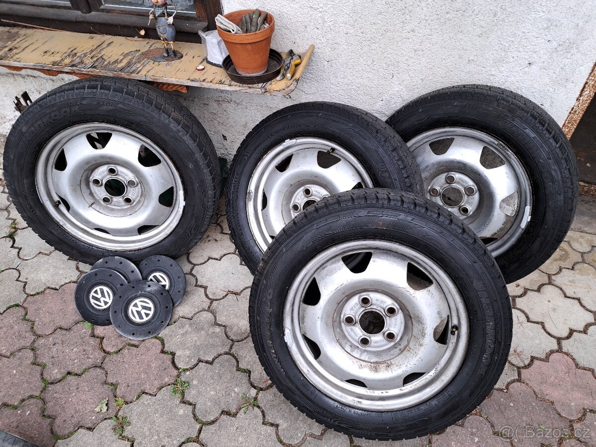 4x pneu 215/60 R17C M+S, vzorek 7-6mm multivan,transporter