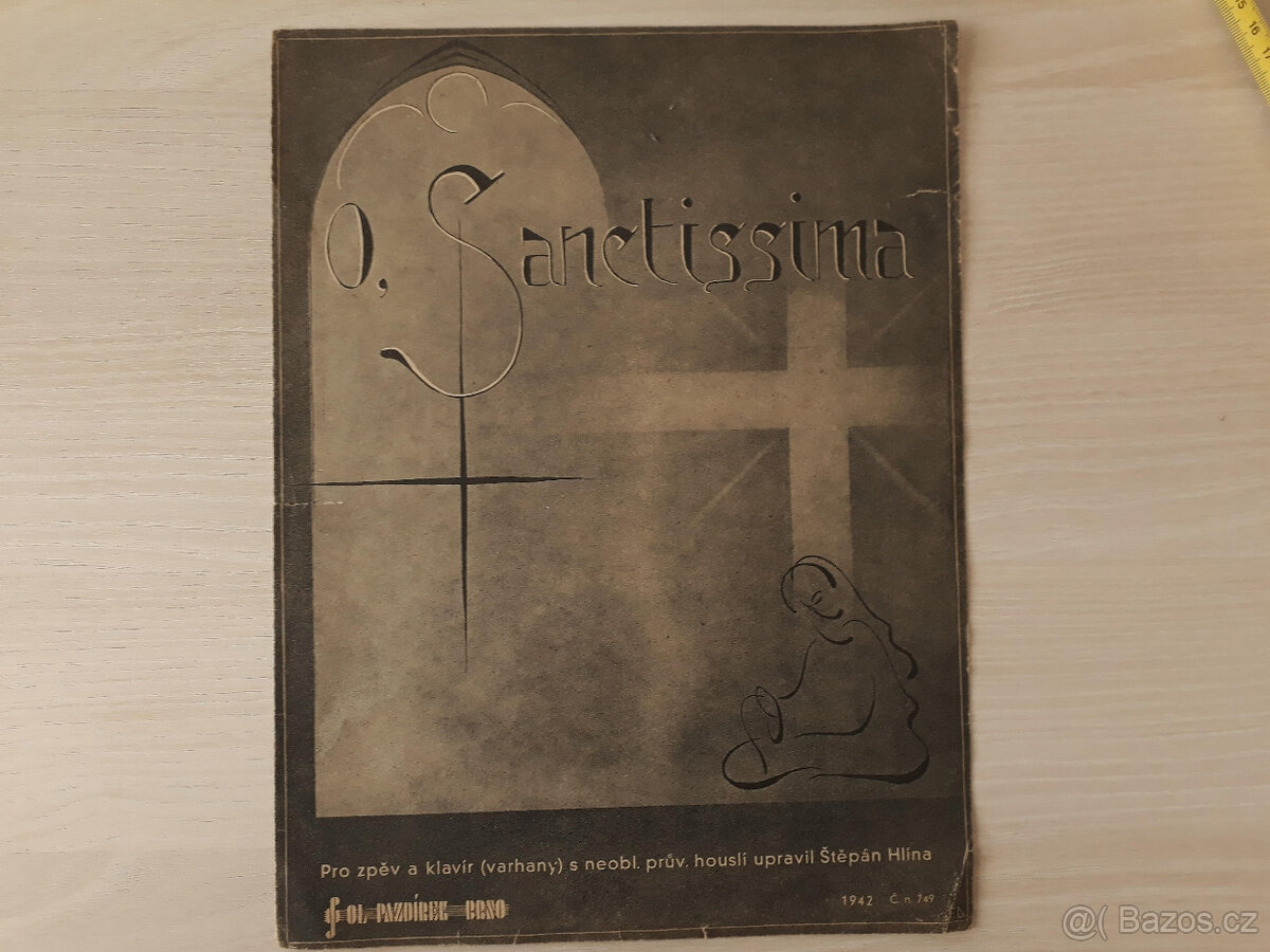 O, Sanctissima (Štěpán Hlína) - noty zpěv, housle a klavír