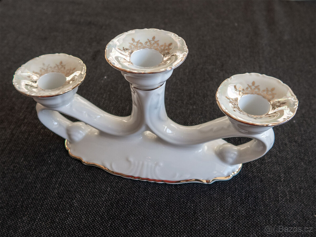 Velký porcelánový svícen