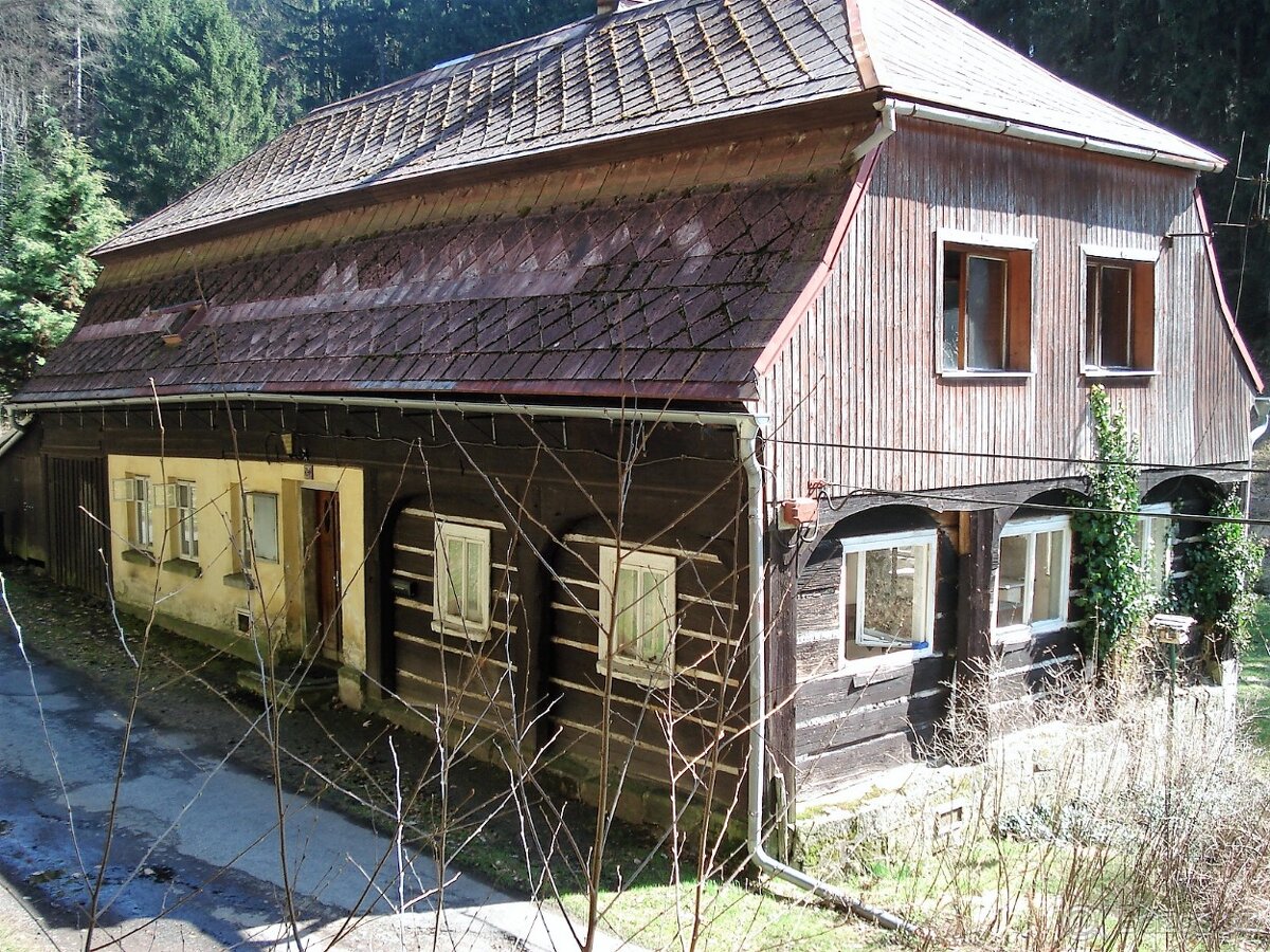 Prodej chalupy na okraji NP v Krásné Lípě-Vlčí Hoře