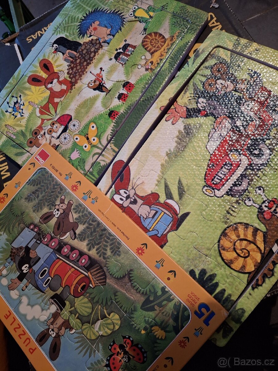 3x puzzle s motivem krtecka