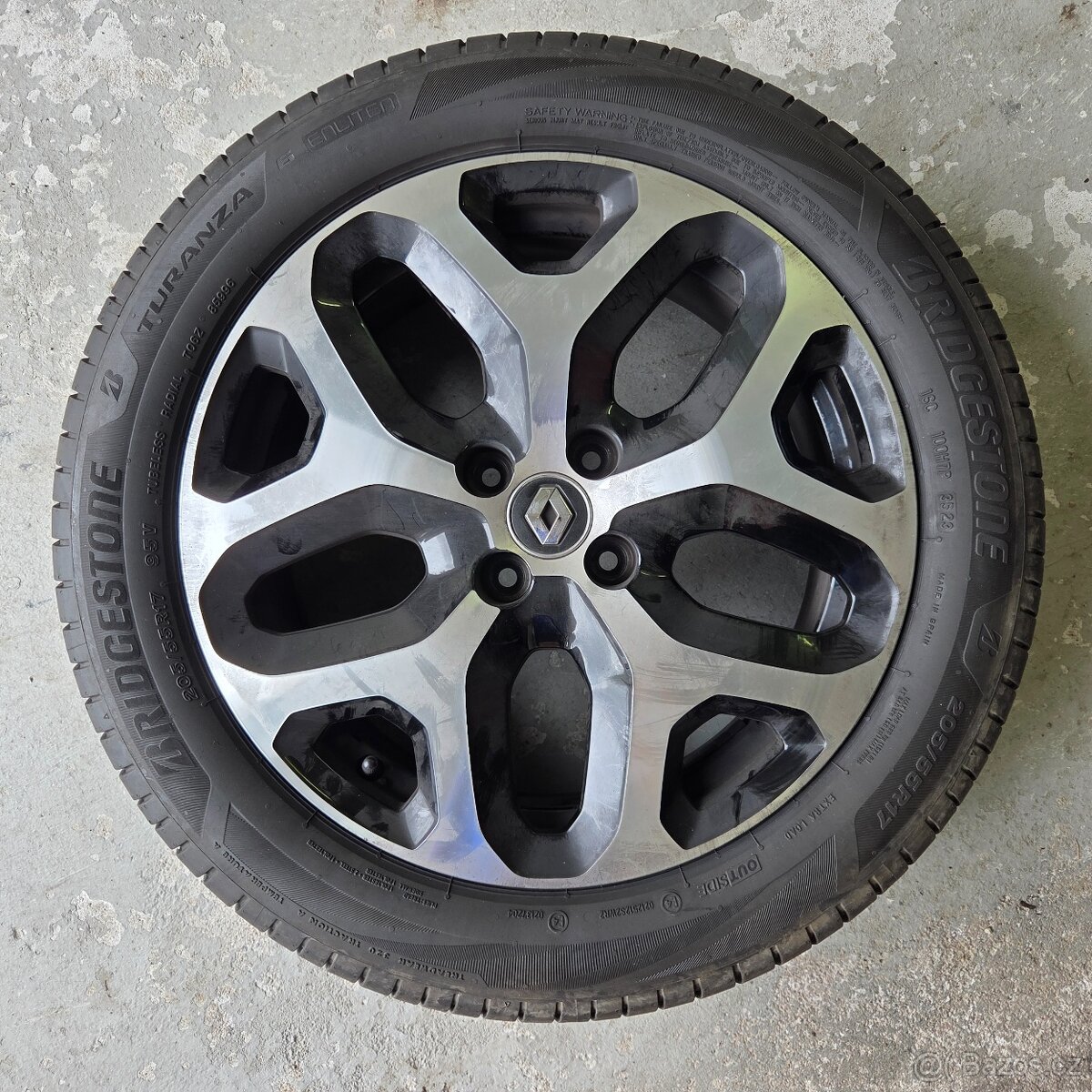 Alu kola Renault Captur 17" 4x100, zánovní Bridgestone