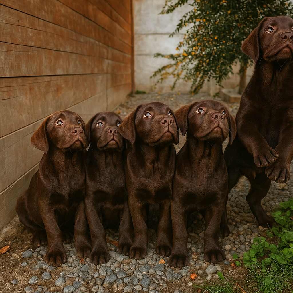 štěňata labrador a – připravena k odběru