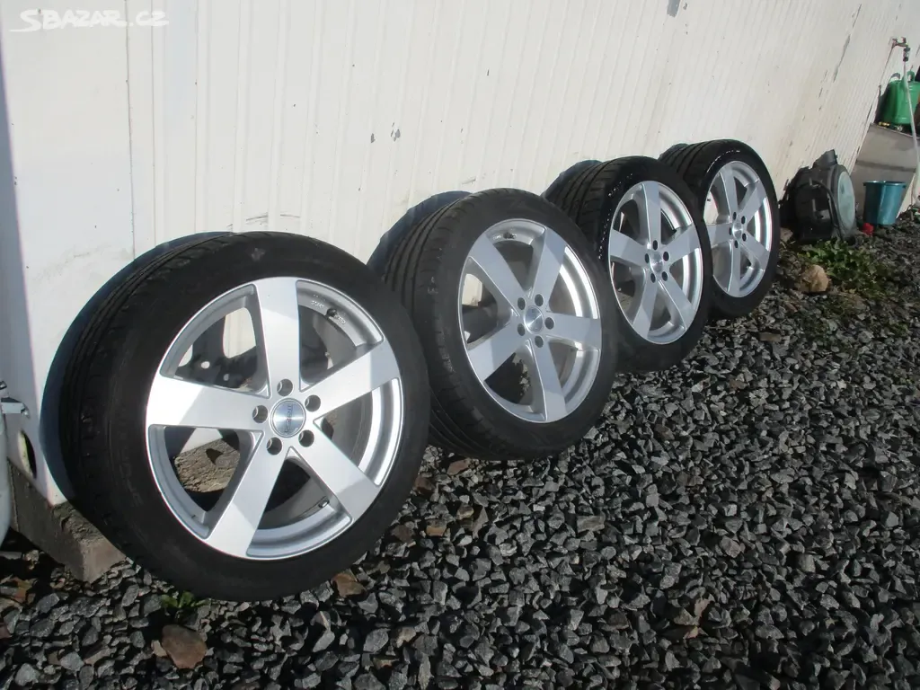 ALU kola 5X108 FORD 7,5X18 ET48 pneu 235/45/18