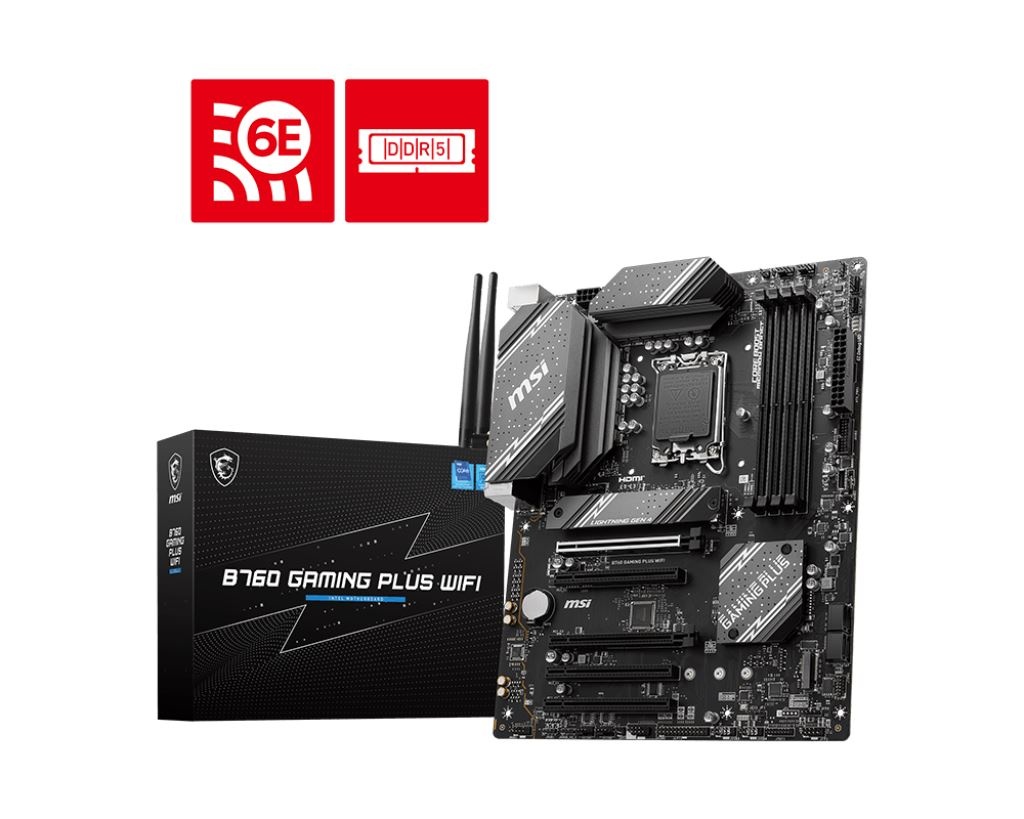 MSI MB Sc LGA1700 B760 GAMING PLUS WIFI, Intel B760, 4xDDR5